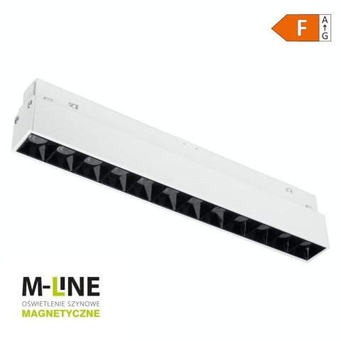 Reflektor szynowy magnetyczny liniowy, 12 W,960 lm, 4000 K, biały, M-LINE DPM