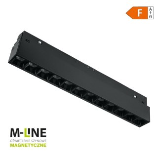 Reflektor szynowy magnetyczny liniowy, 12 W, 960 lm, 4000 K, czarny, M-LINE DPM