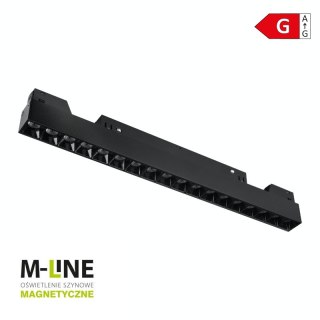 Reflektor szynowy magnetyczny liniowy, 18 W, 1400 lm, 4000 K, czarny, M-LINE DPM