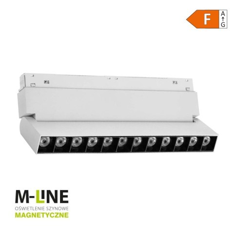 Reflektor szynowy magnetyczny liniowy, regulowany, 12 W, 960 lm, 4000 K, biały, M-LINE DPM