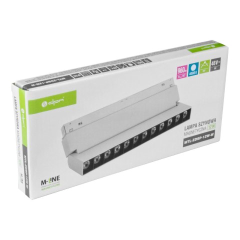 Reflektor szynowy magnetyczny liniowy, regulowany, 12 W, 960 lm, 4000 K, biały, M-LINE DPM