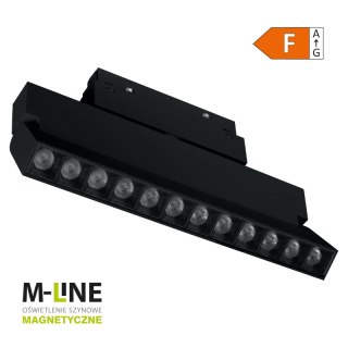 Reflektor szynowy magnetyczny liniowy, regulowany, 12 W, 960 lm, 4000 K, czarny, M-LINE DPM