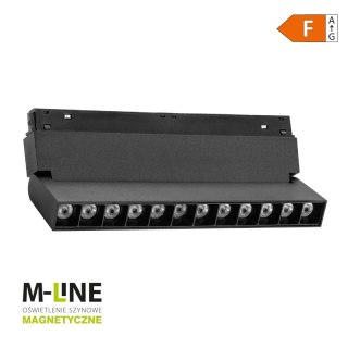 Reflektor szynowy magnetyczny liniowy, regulowany, 12 W, 960 lm, 4000 K, czarny, M-LINE DPM