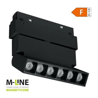 Reflektor szynowy magnetyczny liniowy, regulowany, 6 W, 480 lm, 4000 K, czarny, M-LINE DPM