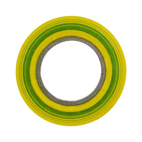 Taśma izolacyjna 15 mm, 10 m, żółto-zielona