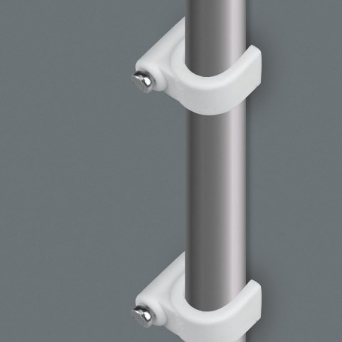 Uchwyt na kabel okrągły, fi 12 mm, biały, 25 szt.