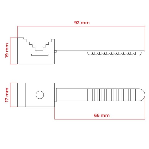 Uchwyt na kabel paskowy, biały, 25 szt.
