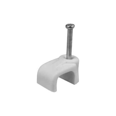 Uchwyt na kabel płaski, 2x1 mm2, biały, 25 szt.