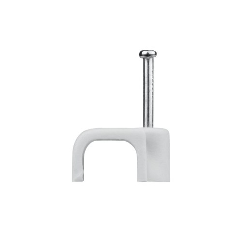 Uchwyt na kabel płaski, 2x1 mm2, biały, 25 szt.
