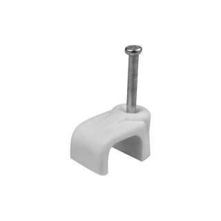 Uchwyt na kabel płaski, 3x2.5 mm2, biały, 25 szt.