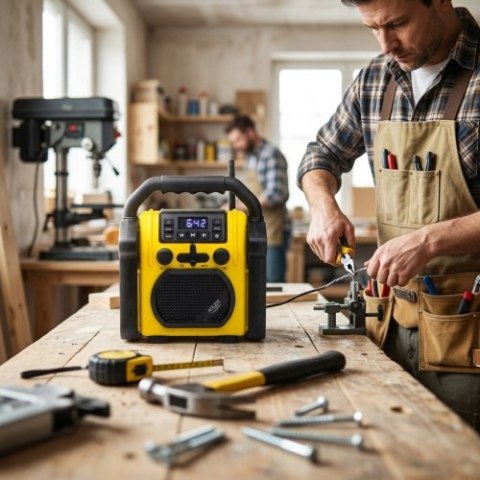 Adler Radio budowlane z Bluetooth - IPX 54