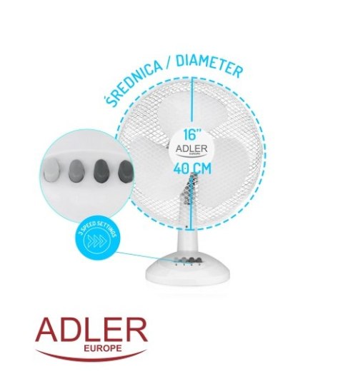Adler Wentylator biurkowy 40cm