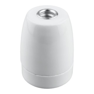 Ceramiczna oprawka do żarówki E27, biała DPM
