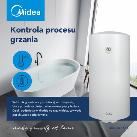 Elektryczny podgrzewacz wody akumulacyjny, 80 l, D80-15F6, Midea