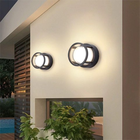 Kinkiet zewnętrzny LED, 12 W, 1200 lm, 4000 K, IP54, czarny