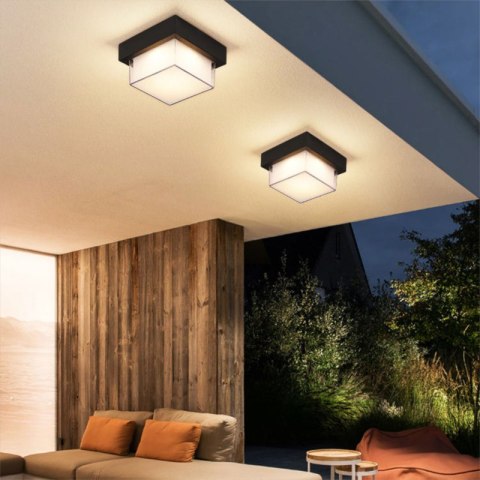 Kinkiet zewnętrzny LED, 18 W, 1800 lm, 4000 K, IP54, czarny