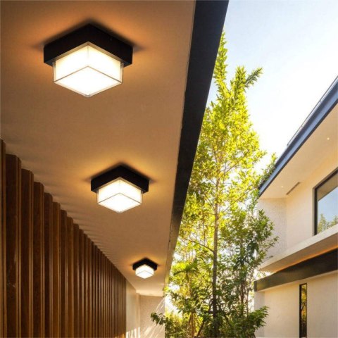 Kinkiet zewnętrzny LED, 18 W, 1800 lm, 4000 K, IP54, czarny
