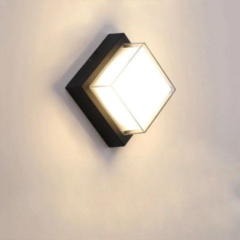 Kinkiet zewnętrzny LED, 18 W, 1800 lm, 4000 K, IP54, czarny