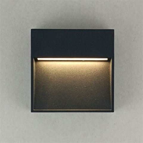 Kinkiet zewnętrzny LED, 3 W, 270 lm, 4000 K, IP54, czarny