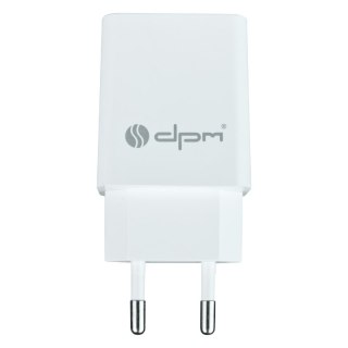Ładowarka sieciowa 2 x USB, 2,4 A, biała DPM