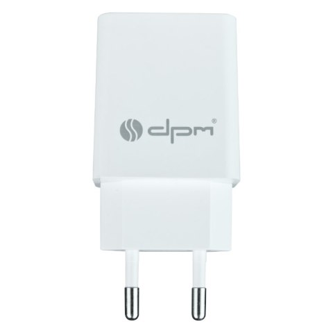 Ładowarka sieciowa 2 x USB, 2,4 A, biała DPM