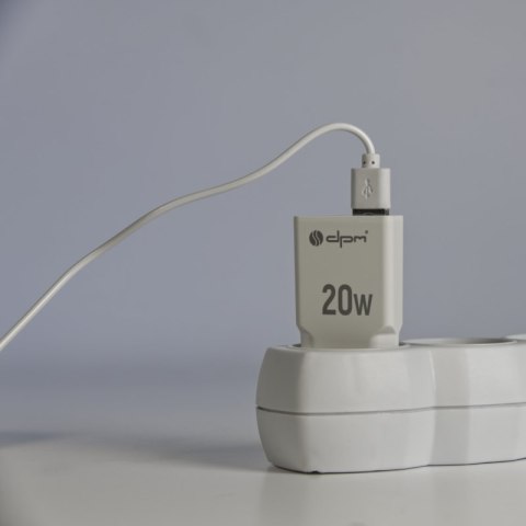 Ładowarka sieciowa 2 x USB (A+C), QC 3.0, PD, PPS, 3 A, 20 W, biała
