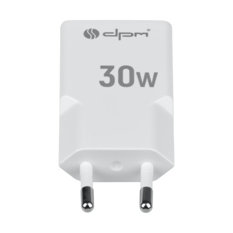 Ładowarka sieciowa 2 x USB (A+C), QC 3.0, PD, PPS, 3 A, 30 W, biała