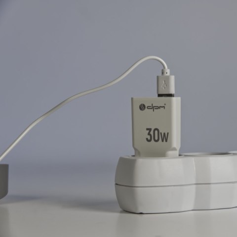 Ładowarka sieciowa 2 x USB (A+C), QC 3.0, PD, PPS, 3 A, 30 W, biała
