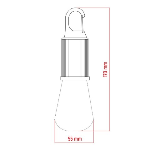 Lampa kempingowa LED, ładowalna, 120 lm, IPX4