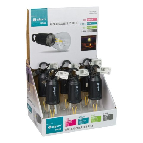 Lampa kempingowa LED, ładowalna, 120 lm, IPX4