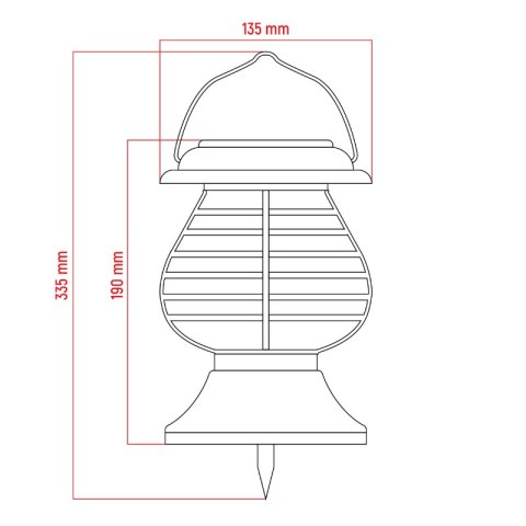 Lampa owadobójcza LED solarna 2 w 1, LUMIO