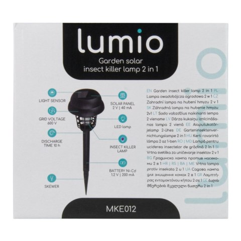 Lampa owadobójcza LED solarna 2 w 1, LUMIO