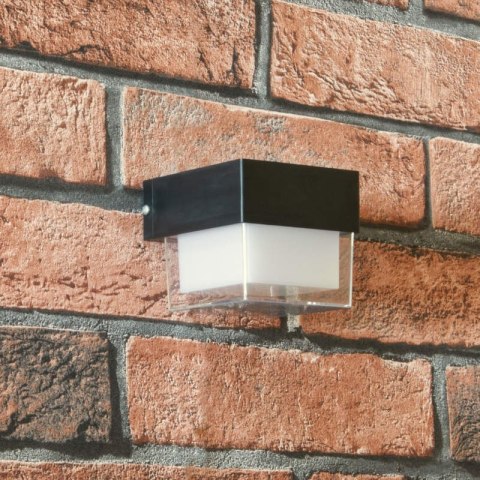 Lampa solarna zewnętrzna, 2 W, 300 lm, 3000/6000 K, IP65, czarna