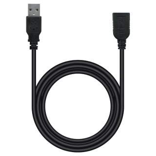 Przedlużacz USB-A, 2 m, czarny