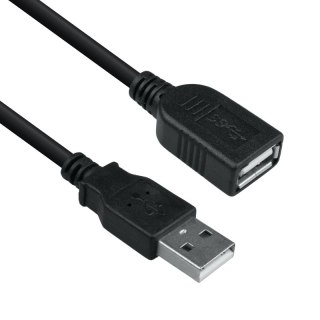 Przedłużacz USB-A, 3 m, czarny