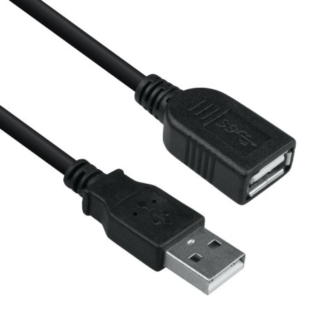 Przedłużacz USB-A, 3 m, czarny
