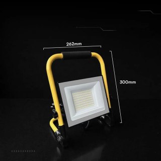 Naświetlacz przenośny 50W LED Floodlight CREE CHIP Black Body L Stand EU Plug 4000K
