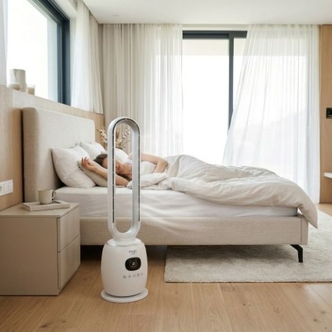 Adler Bezłopatkowy Wentylator Kolumnowy 86 cm z Pilotem, Oscylacja 60°, 3 Prędkości, 3 Tryby Pracy, Timer 1-12 h, LED