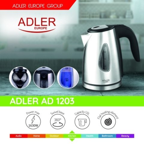 Adler Czajnik metalowy 1,0 L