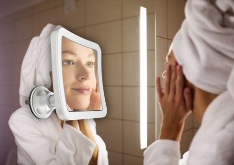 Camry Lusterko LED łazienkowe, 5-krotne powiększenie, 25 diod LED, regulacja natężenia światła