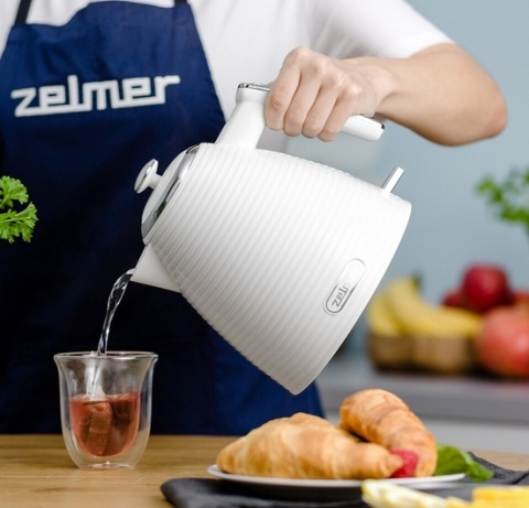 Czajnik elektryczn 2200W 1.7L Biały Zelmer ZCK7650