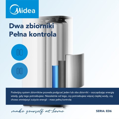 Elektryczny podgrzewacz wody akumulacyjny, 50 l, D50-20ED6, Midea