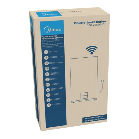 Elektryczny podgrzewacz wody akumulacyjny, 50 l, D50-20ED6, Midea