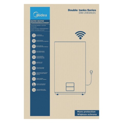 Elektryczny podgrzewacz wody akumulacyjny, 80 l, D80-20ED6, Midea