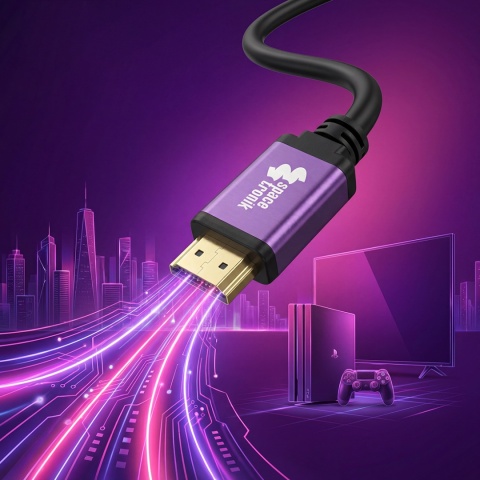 Przewód kabel HDMI 2.1 8K UHS 15m certyfikowany Spacetronic SH-SPR150