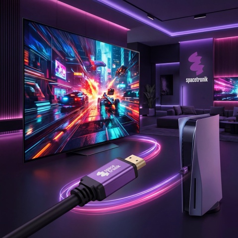 Przewód kabel HDMI 2.1 8K UHS 15m certyfikowany Spacetronic SH-SPR150