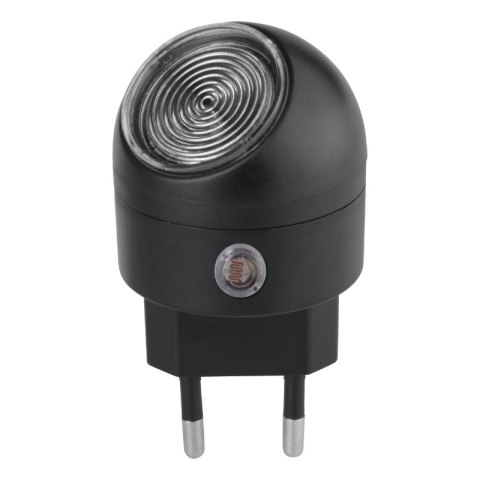 Lampka nocna LED z czujnikiem zmierzchu, czarna DPM