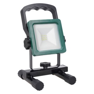 Naświetlacz LED ładowalny, IP54, 10 W, 700 lm, 6500 K, zielony