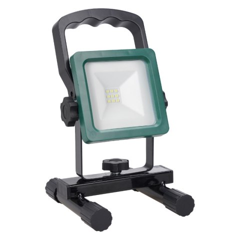 Naświetlacz LED ładowalny, IP54, 10 W, 700 lm, 6500 K, zielony