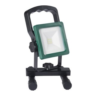 Naświetlacz LED ładowalny, IP54, 10 W, 700 lm, 6500 K, zielony